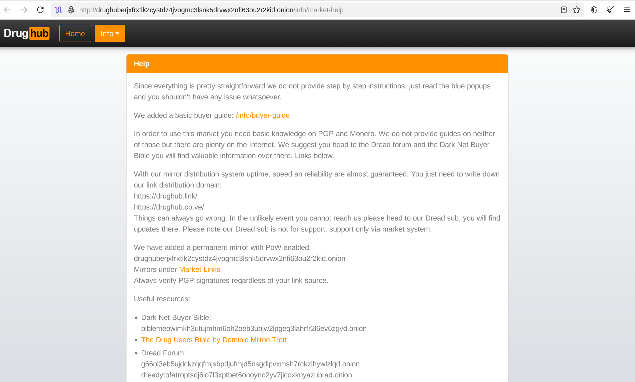 Nápověda a bezpečnostní tipy v rozhraní tržiště